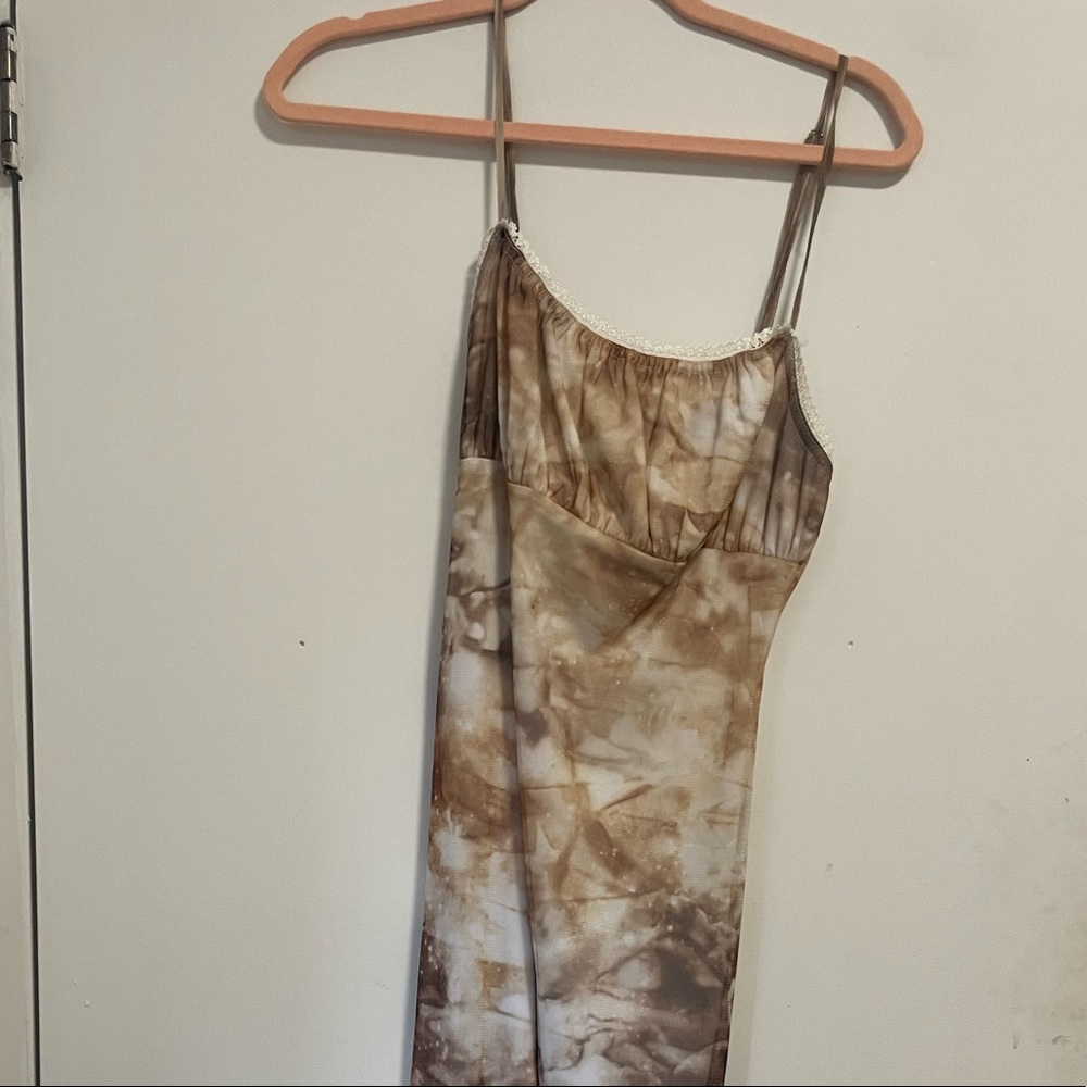 Princess polly brown tie dye midi dress